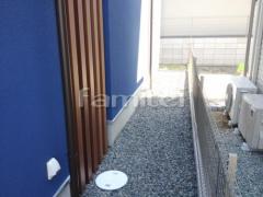 犬走り 防犯砂利 バラス敷き 隙間隠し角柱 木製調アルミ角材 プランパーツ