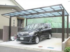 ガレージまわり 駐車場屋根 土間コンクリート フェンス 門扉