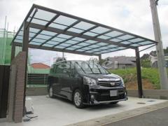 カーポート YKKAP エフルージュグラン 横2台用(ワイド ツイン) F型フラット屋根