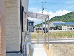 1階テラス屋根 (雨除け) YKKAP ソラリアF フラット屋根 スタンダード 壁付