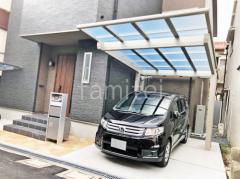 カーポート1台 (単棟) YKKAP エフルージュ FIRST EX フラット屋根 後ろ柱