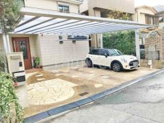 カーポート3台 (横ワイド トリプル) LIXIL アーキフィールド カールーフ フラット屋根 吊り下げ屋根