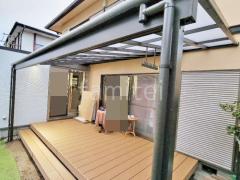 1階テラス屋根 (雨除け) LIXIL スピーネF フラット屋根 スタンダード 壁付