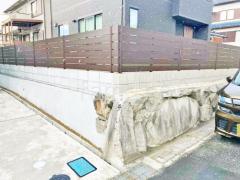 ブロック塀 (化粧ブロック) ユニソン シルマ 人工木・樹脂 フェンス(木調) F&F マイティウッド ベーシック極 目隠し 木調・ラティス 樹脂