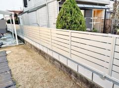 アルミ形材 フェンス LIXIL AB YS3型 横スリット3 目隠し ブロック塀 (化粧ブロック) 太陽エコブロックス 普通CB