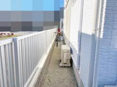 犬走り 防犯砂利敷き バラス砕石 防草シート加工