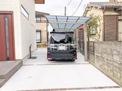 カーポート1台+延長 (1.5台縦連棟) LIXIL ネスカF フラット屋根