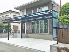 カーポート3台 (横ワイド トリプル) YKKAP エフルージュ FIRST フラット屋根
