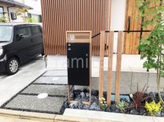 機能門柱 LIXIL スマート宅配ポスト 枕木材 角柱
