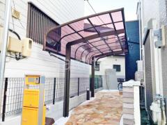 カーポート1台 (単棟) YKKAP アリュース キャップ アール屋根 たれ耳屋根