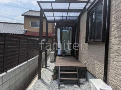 LIXILリクシル 独立式フーゴFテラス 1階用 F型フラット屋根 物干し(ロング吊下げ) 人工木ウッドデッキ LIXIL 人工木 樹ら楽ステージ