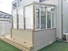 ガーデンサンルーム LIXIL 木製調 ココマ フラット屋根
