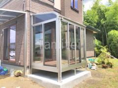 引き戸 樹脂デッキ サンルーム(テラス囲い) YKKAP ソラリアR アール屋根