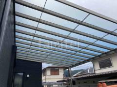 1階テラス屋根 (雨除け) 三協アルミ レボリューA F フラット屋根 スタンダード 壁付