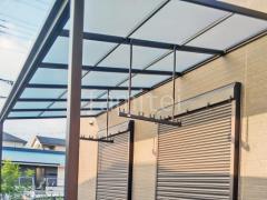 1階テラス屋根 (雨除け) YKKAP ソラリアF フラット屋根 スタンダード 壁付