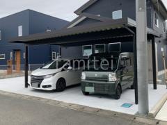 カーポート横2台(ワイド) YKKAP ジーポートneoA 積雪100cm対応 駐車場ガレージ床 土間コンクリート 伸縮目地