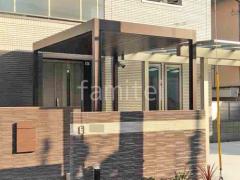 1階テラス屋根 (雨除け) タカショー フル木製調 独立式ホームヤードルーフ 内天井付 フラット屋根 独立式