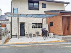 カーポート1台 (単棟) 三協アルミ ニューマイリッシュ 逆勾配 フラット屋根 前下がり屋根