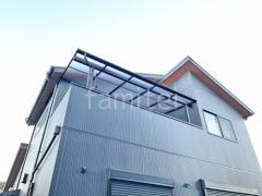 2階ベランダ屋根 YKKAP ソラリアF フラット屋根 スタンダード 壁付