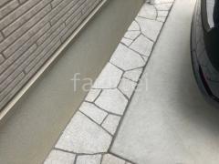 床石貼り 乱形石 石英岩 ホワイト