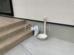 立水栓 お客様支給品 ユニソン スプレスタンド60 蛇口2個付き 水受け(パン) 陶芸ポット セレス 取付