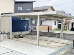 カーポート2台(ワイド) ツイン YKKAP ジーポートPro 積雪30cm対応 フラット屋根 折板屋根