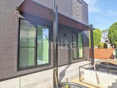 1階テラス屋根 (雨除け) LIXIL 木製調 テラスSC 独立式タイプ フラット屋根 独立式