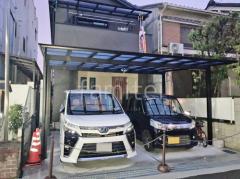 カーポート2台(ワイド) ツイン LIXIL ネスカF フラット屋根