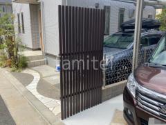 木製調目隠しフェンス塀 格子ウッド 高尺
