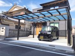 カーポート2台(ワイド) ツイン YKKAP エフルージュ FIRST フラット屋根