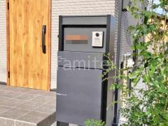 宅配ボックス門柱 (機能門柱 ) ユニソン ヴィコDB100スタンド 前出し・ポスト有り