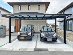 カーポート2台(ワイド) ツイン YKKAP エフルージュ FIRST フラット屋根