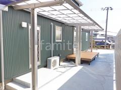 1階テラス屋根 連棟 (雨除け) 四国化成 独立式スマートトップ 中柱 フラット屋根 独立式 スタンダード