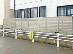 アルミ形材 フェンス LIXIL AB YS3型 横スリット3 目隠し ブロック塀 (化粧ブロック) 太陽エコブロックス 普通CB
