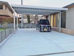 カーポート2台(ワイド) ツイン YKKAP ジーポートPro 積雪30cm対応 フラット屋根 折板屋根