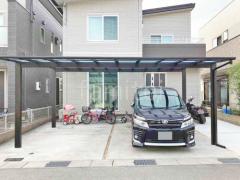 カーポート2台(ワイド) ツイン YKKAP エフルージュ FIRST フラット屋根