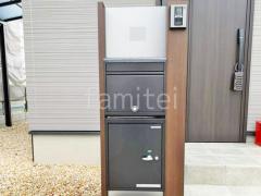 宅配ボックス門柱 (機能門柱 ) YKKAP 木製調 ルシアスポストユニットPC01型