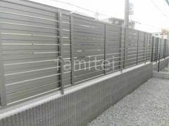 ブロック塀 (化粧ブロック) ユニソン ジャスティ アルミ形材 フェンス LIXIL AB YS3型 横スリット3 目隠し