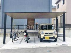 カーポート2台(ワイド) ツイン LIXIL 木製調 カーポートSC フラット屋根 吊り下げ屋根