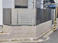 ブロック塀 (化粧ブロック) 東洋工業 トーヨーイース ゼロ アルミ形材 フェンス LIXIL AB YS3型 横スリット3 目隠し