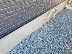犬走り 防犯砂利敷き バラス砕石 防草シート加工