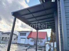 1階テラス屋根 (雨除け) 三協アルミ レボリューZ F 積雪50cm対応 フラット屋根 スタンダード 壁付