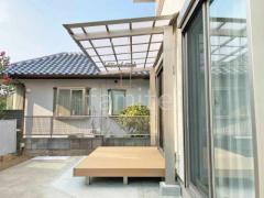 1階テラス屋根 (雨除け) 四国化成 独立式スマートトップ 後柱 フラット屋根 独立式 スタンダード