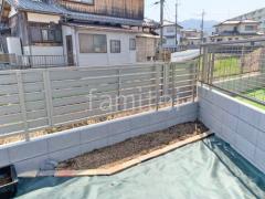 目隠しフェンス塀 YKKAP シンプレオYS3型 コンクリートブロック レンガ花壇 ユニソン ソイルレンガ