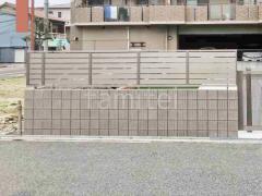 ブロック塀 (化粧ブロック) ユニソン リゲル アルミ形材 フェンス LIXIL AB YS3型 横スリット3 目隠し