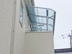2階ベランダ屋根 LIXIL スピーネR アール屋根 スタンダード 壁付