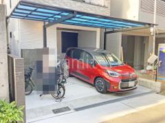 カーポート1台 (単棟) 三協アルミ ニューマイリッシュ 逆勾配 フラット屋根 前下がり屋根