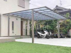 カーポート2台(ワイド) ツイン LIXIL ネスカF フラット屋根
