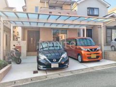 カーポート3台 (横ワイド トリプル) YKKAP エフルージュ FIRST フラット屋根